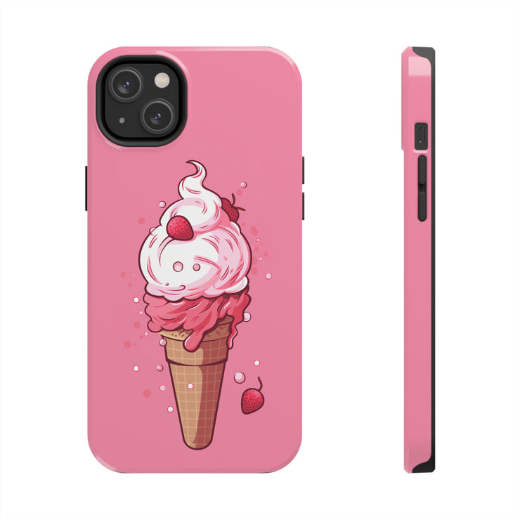 Strawberry Swirl Ice Cream Phone Case