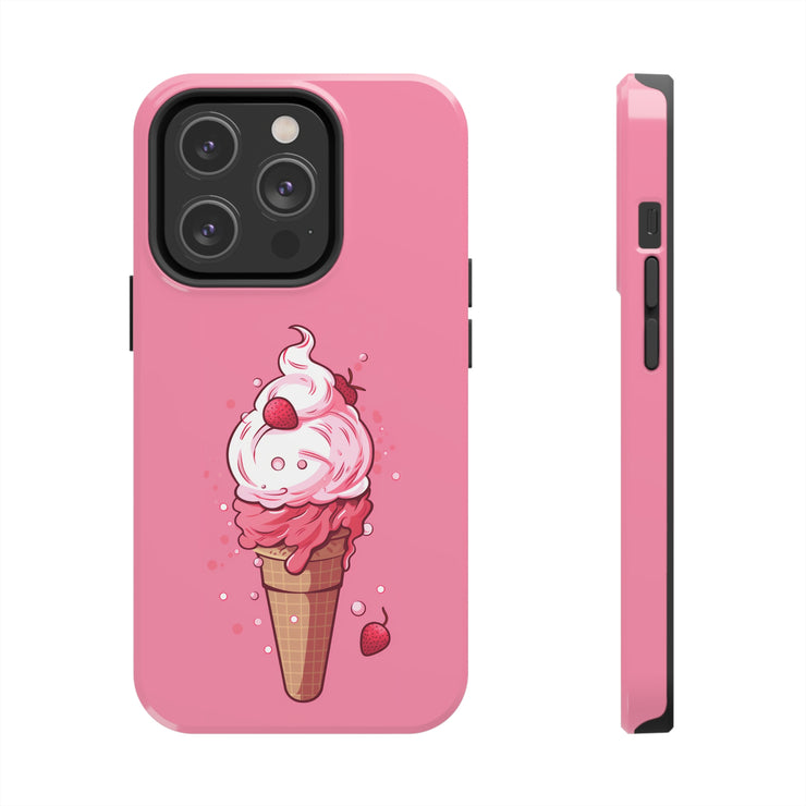 Strawberry Swirl Ice Cream Phone Case